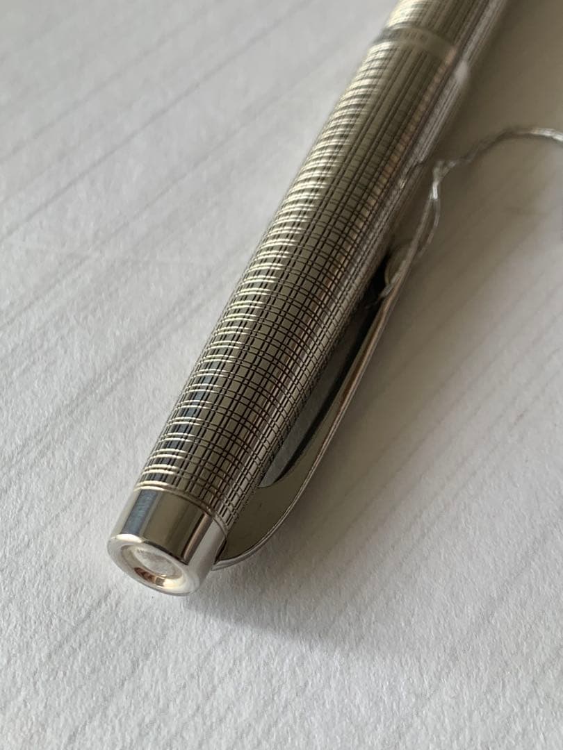 PLATINUMプラチナ スターリングシルバー 万年筆 18KWG ペン先 太字