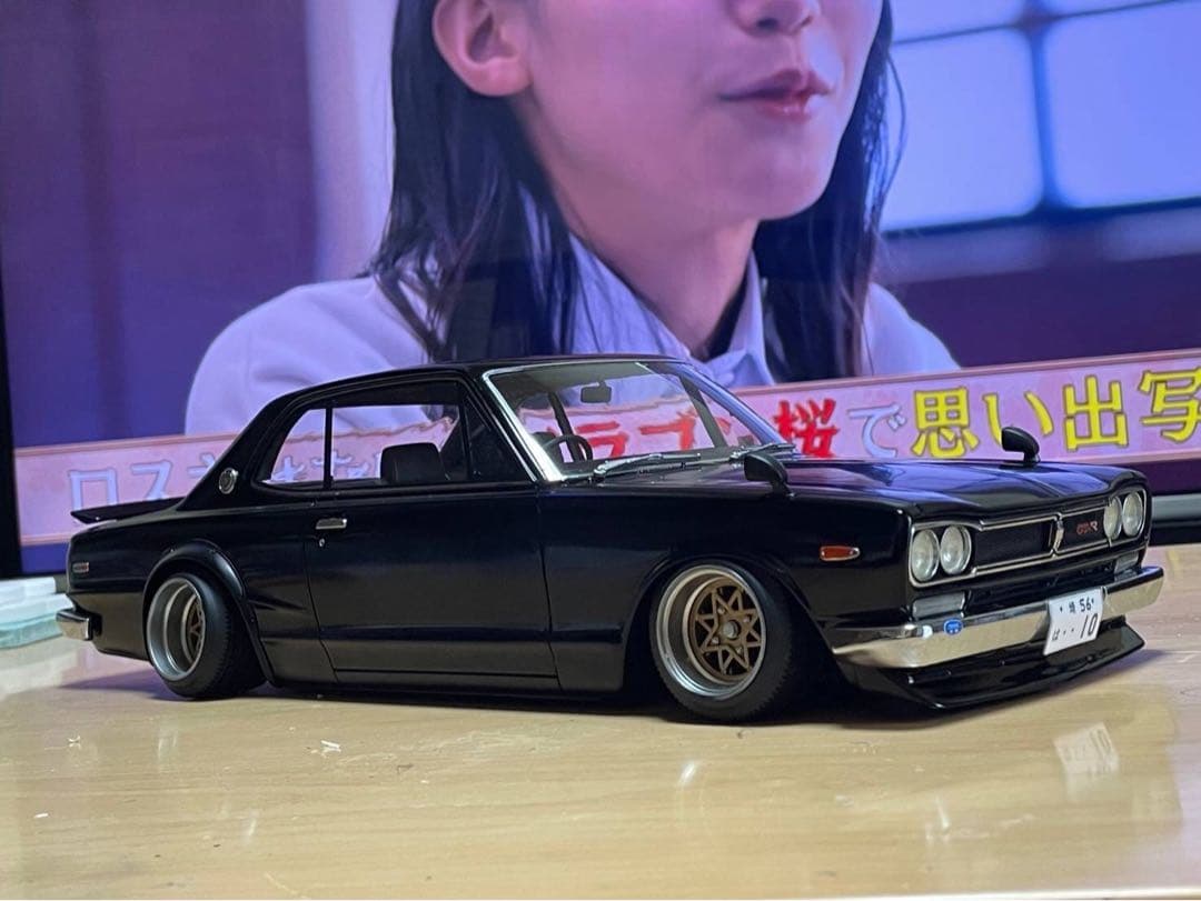 1/12ミニカー　IG ハコスカ GTR スターシャーク深リムカスタム　ブラック