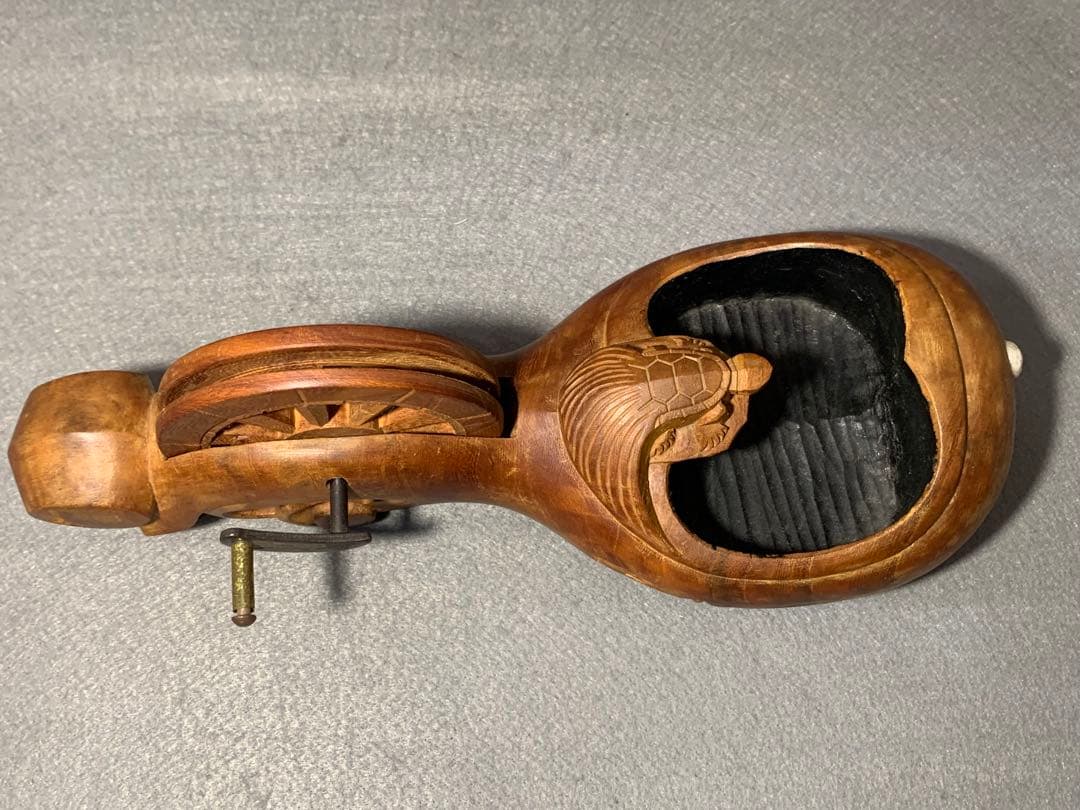 超貴重品 手作り アンチークコレクション 木製墨壺　255mm