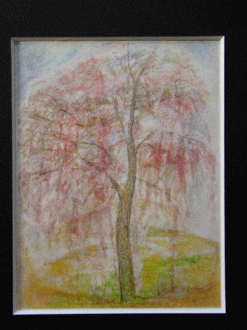 小川イチ、【佇ちて咲く】、希少画集画より、状態良好、新品高級額装付