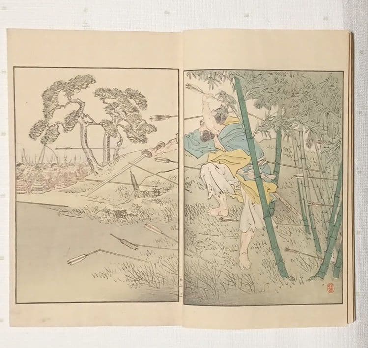 多色刷り木版画本日本歴史画報第4号 編輯者松本楓湖明治25年大倉書店出版