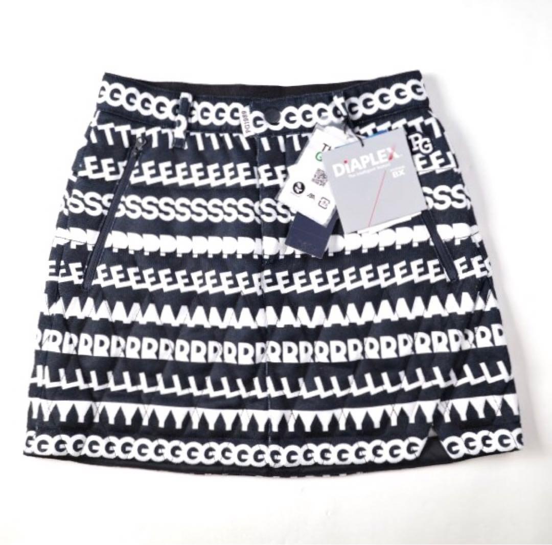 【PEARLY GATES】秋冬 キルティング ボア ストレッチスカート・0番S