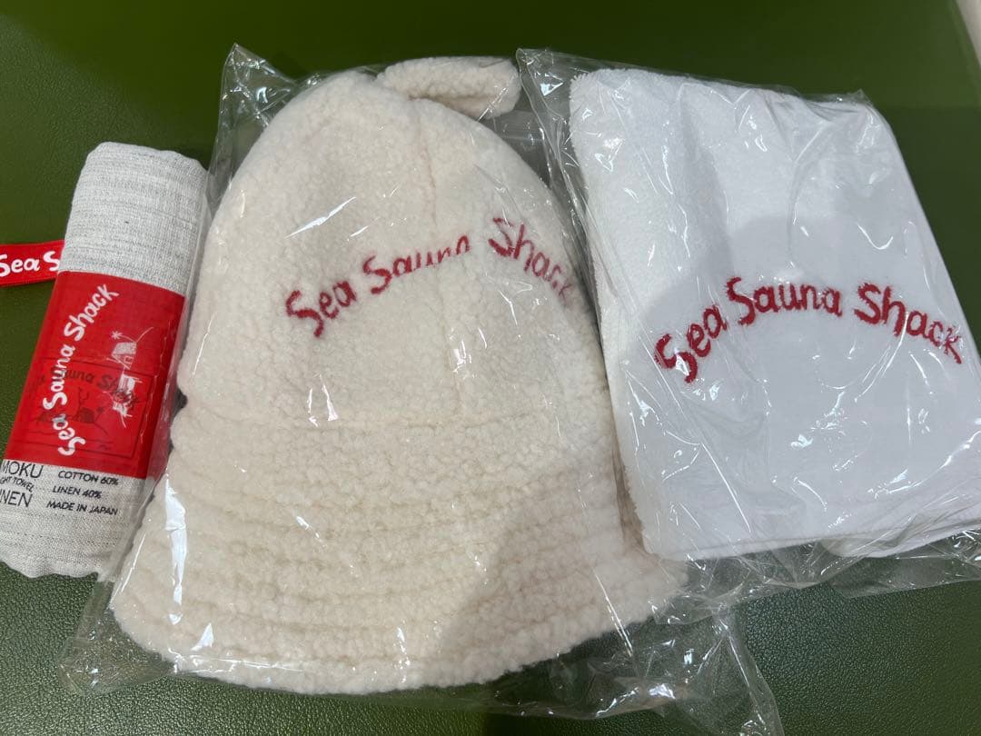 本日で出品終了！早い者勝ち！オシャレサウナハット、フェイスタオル、MOKUタオル