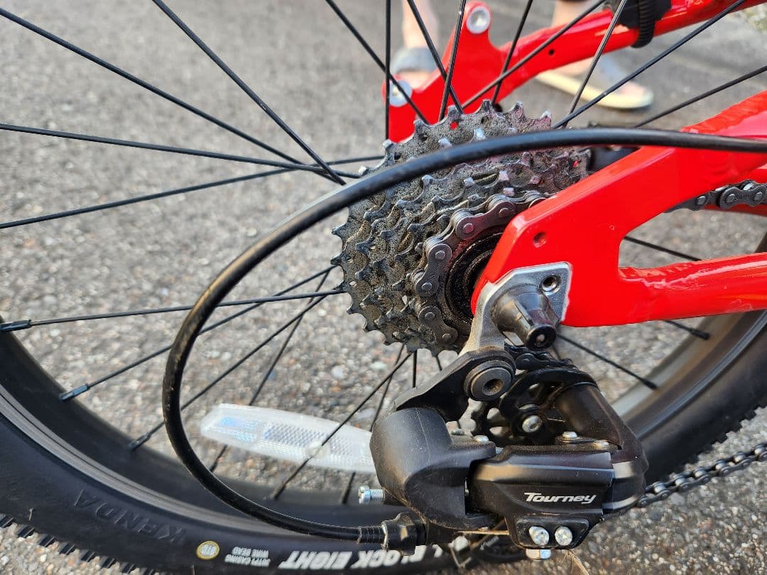 【テツ】GT レッド 20インチ マウンテンバイク KENDAタイヤ