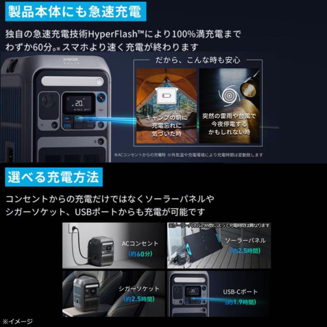 新品★ANKER SOLIX ポータブル電源★Ankerポータブル電源防災グッズ