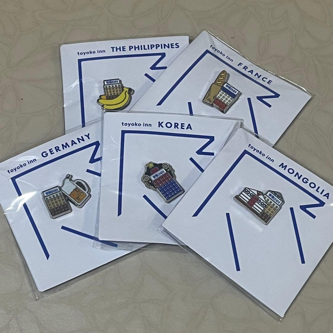 東横イン　海外５カ国　ピンバッジセット