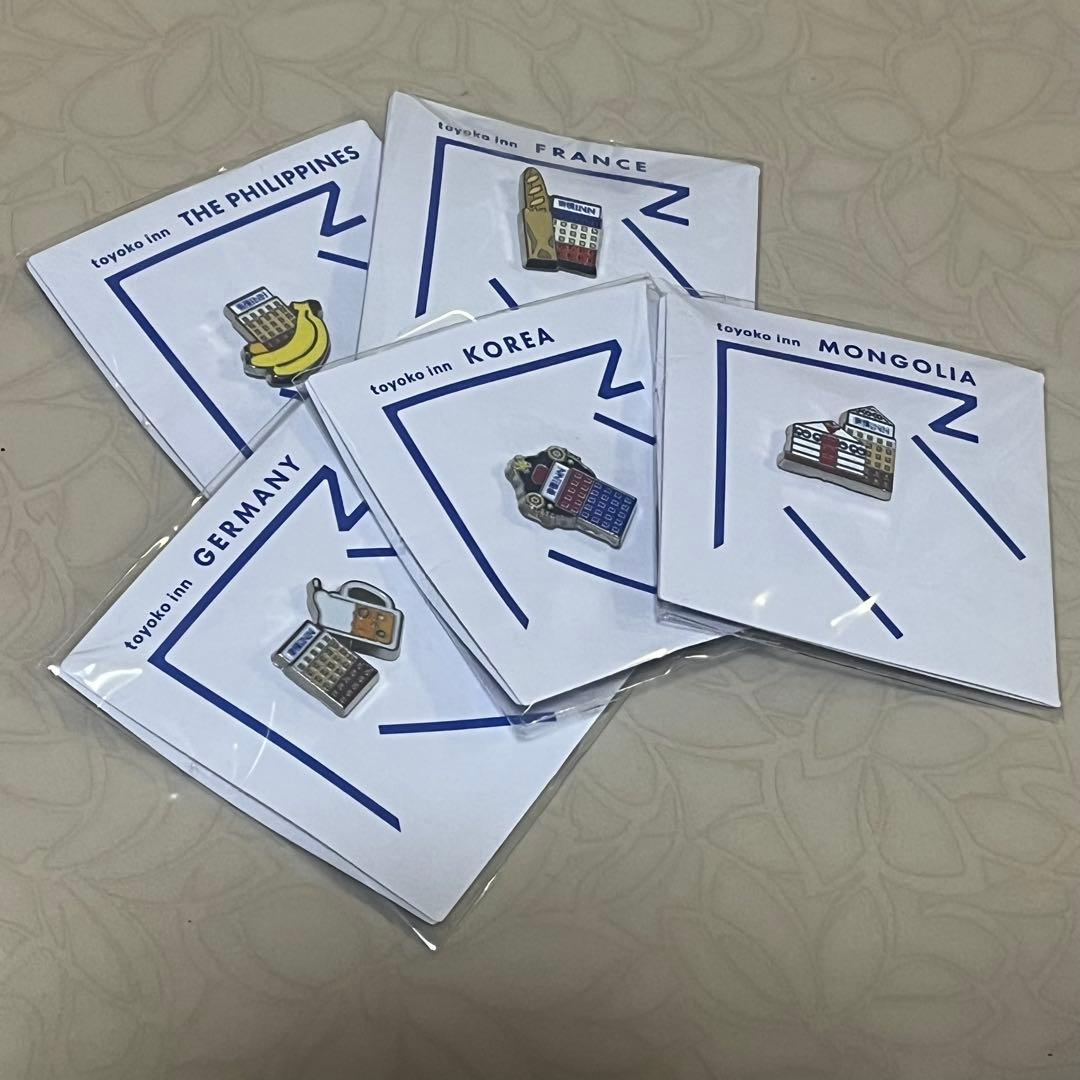東横イン　海外５カ国　ピンバッジセット