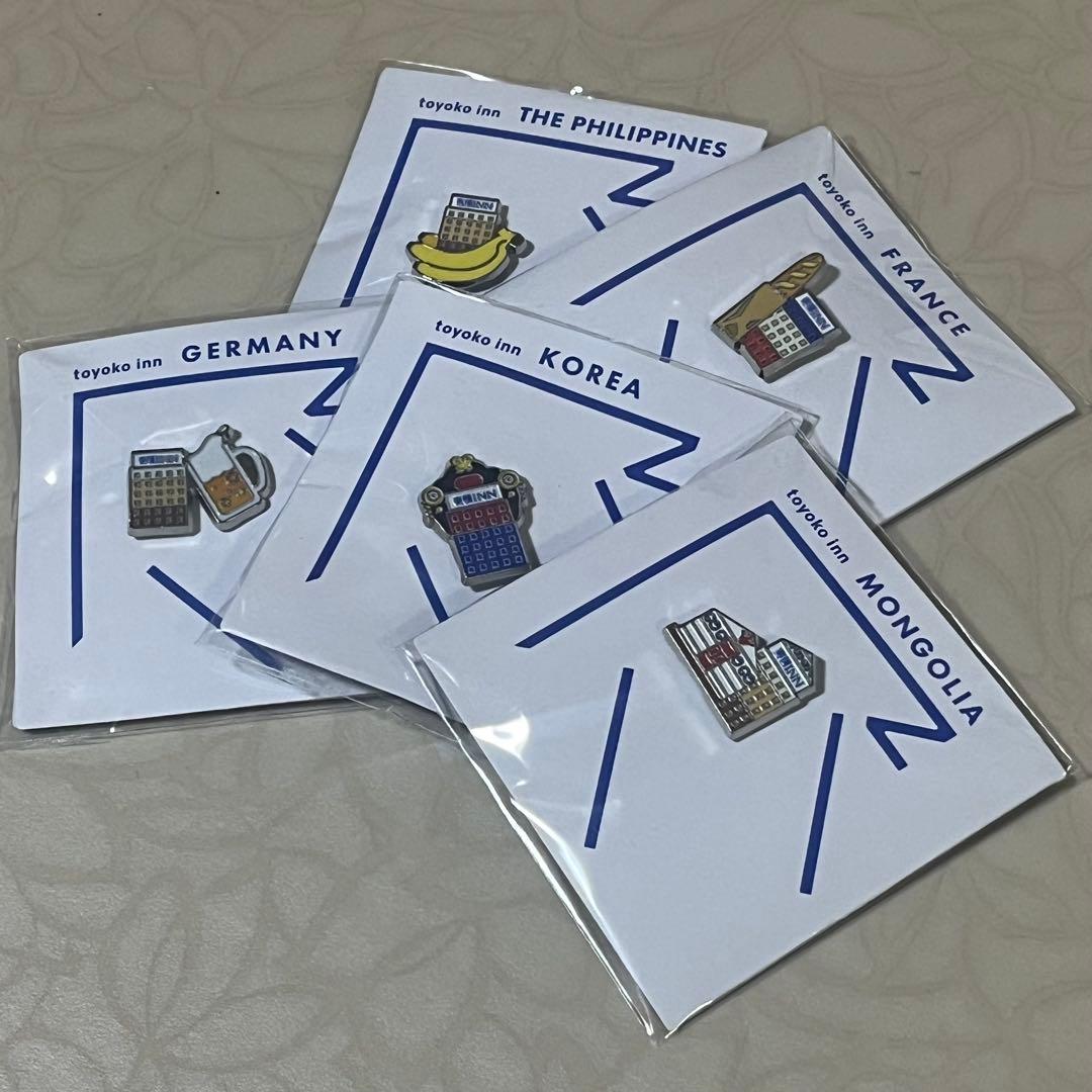 東横イン　海外５カ国　ピンバッジセット