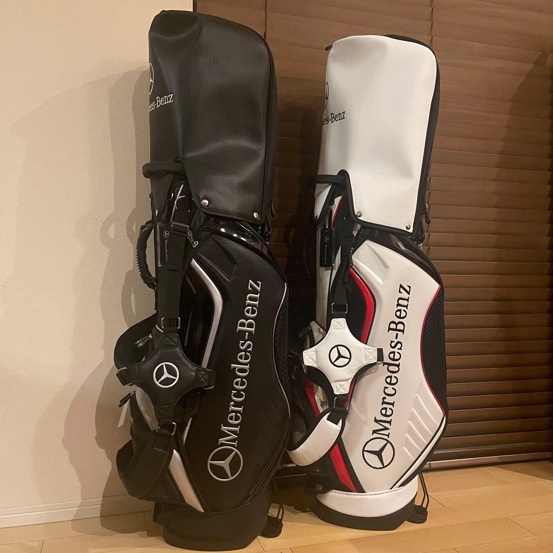 【希少品】 Mercedes Benz ベンツ キャディバッグ ゴルフバッグ 白