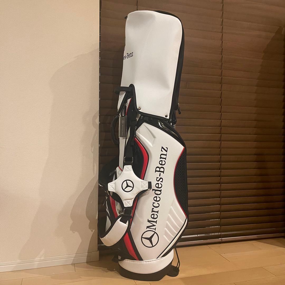 【希少品】 Mercedes Benz ベンツ キャディバッグ ゴルフバッグ 白