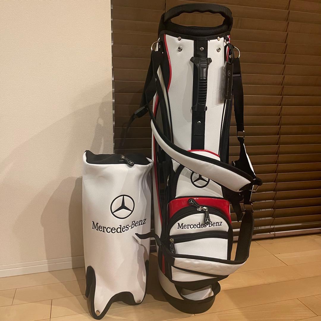 【希少品】 Mercedes Benz ベンツ キャディバッグ ゴルフバッグ 白