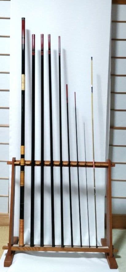 がまかつ廃盤名竿　鮎竿　がま鮎スプラ50　引抜急瀬95/90　箱付き 盛期鮎釣り