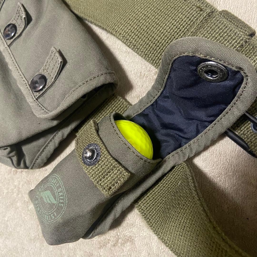 希少 レア パーリーゲイツ ベルト ボールケース ポーチ ウエストバッグ カーキ