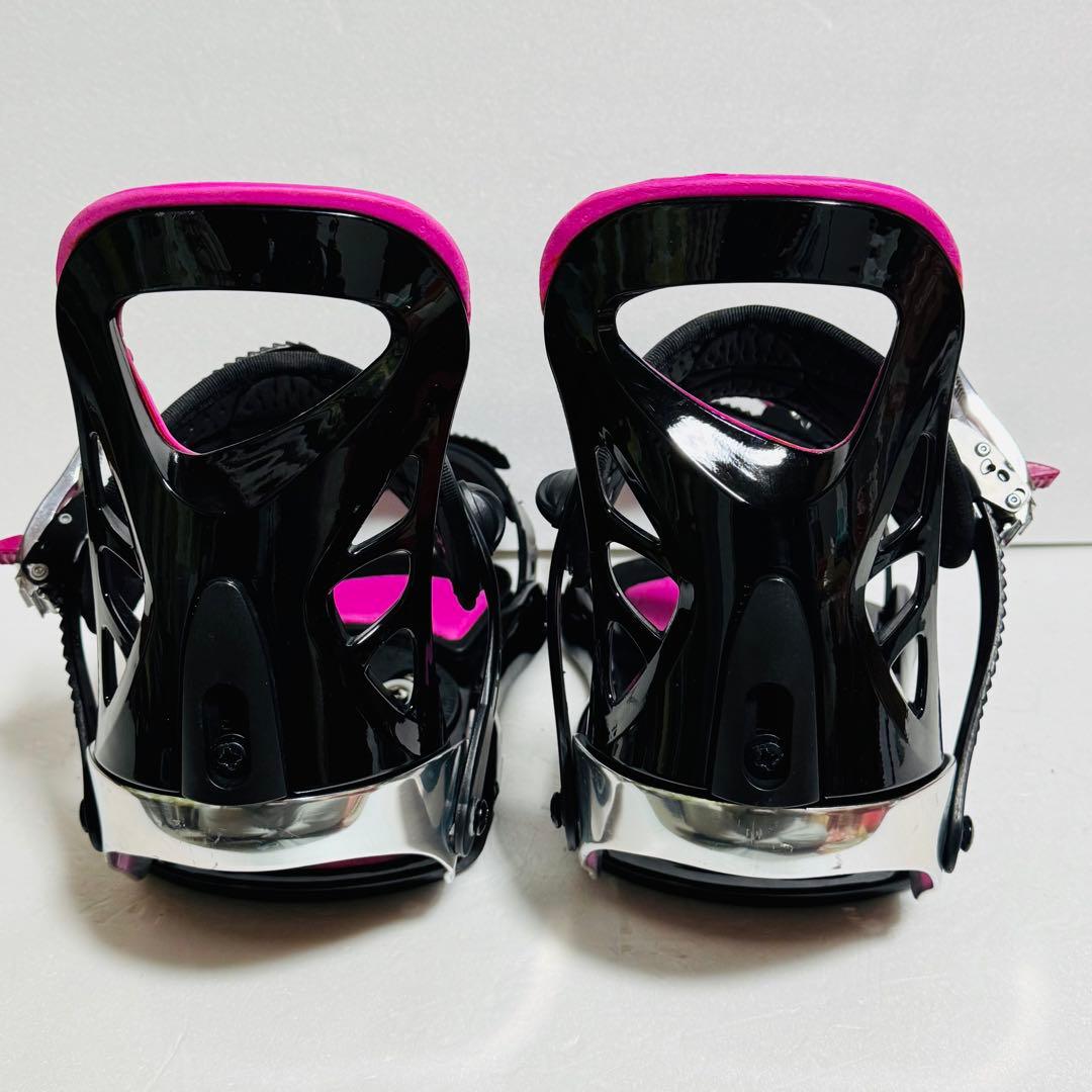 MLサイズ　スノーボードビンディング 黒とピンク初心者格安激安特価