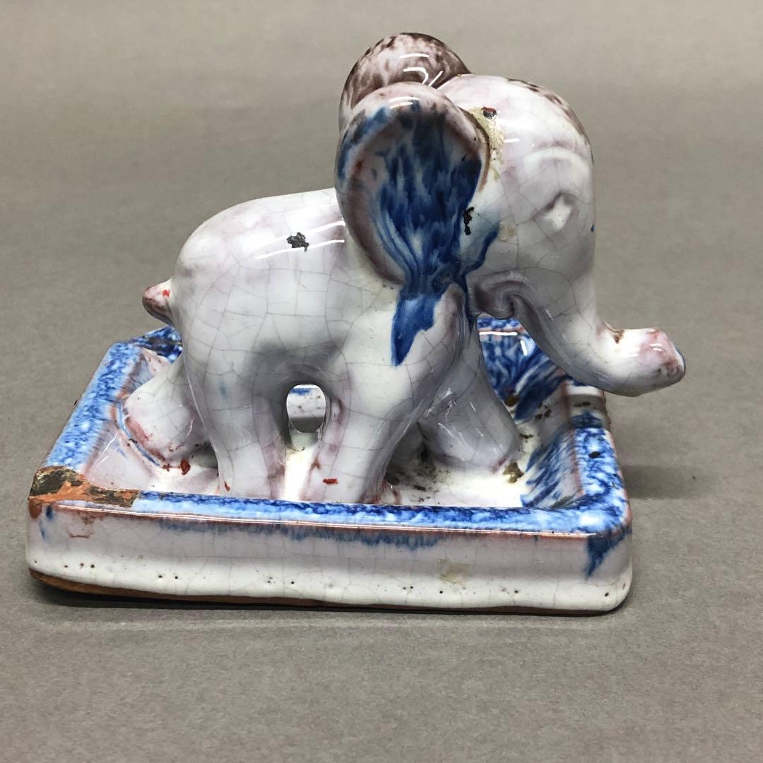 アンティーク　骨董　陶器の象