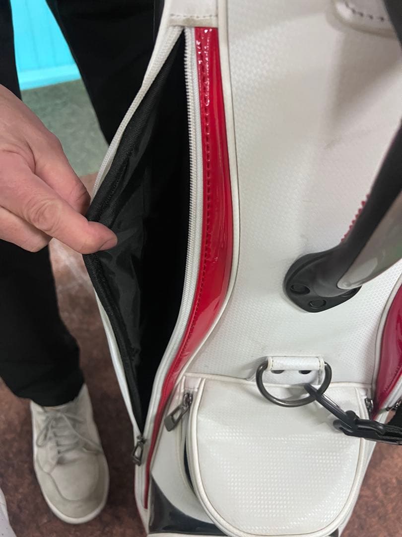 ルコック　ゴルフ　キャディーバッグ　ホワイト　メンズ