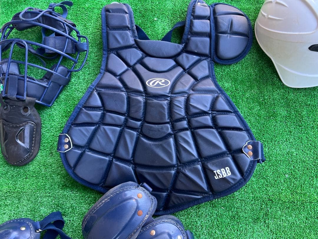 J.S.B.B キャッチャー用 防具 プロテクター 一式 硬式 ネイビー