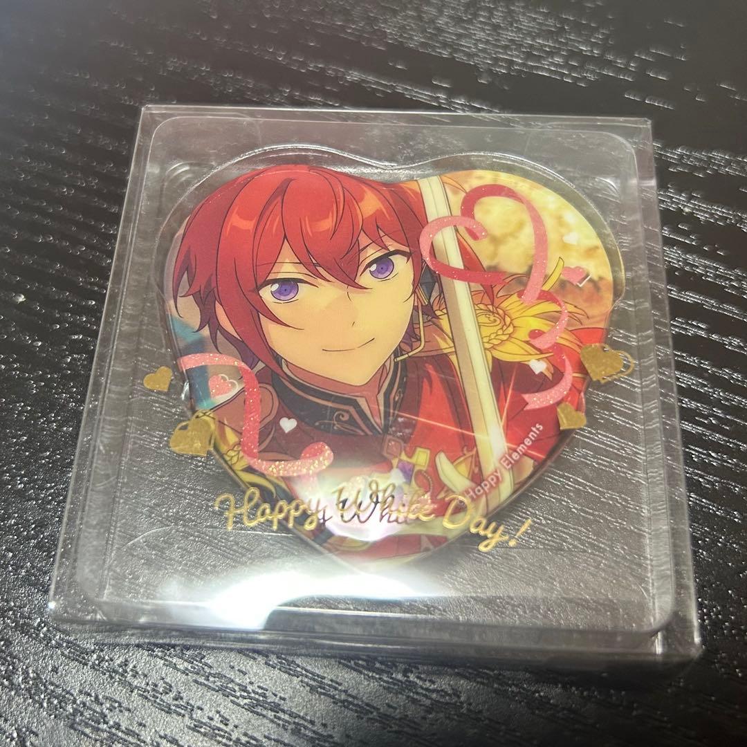 ホワイトデーハート缶バッジ 朱桜司 80点