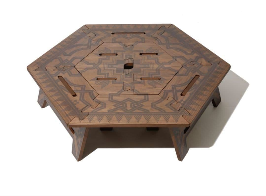 The Arth × oldmountain 柄兄弟 六角テーブルヘキサテーブル