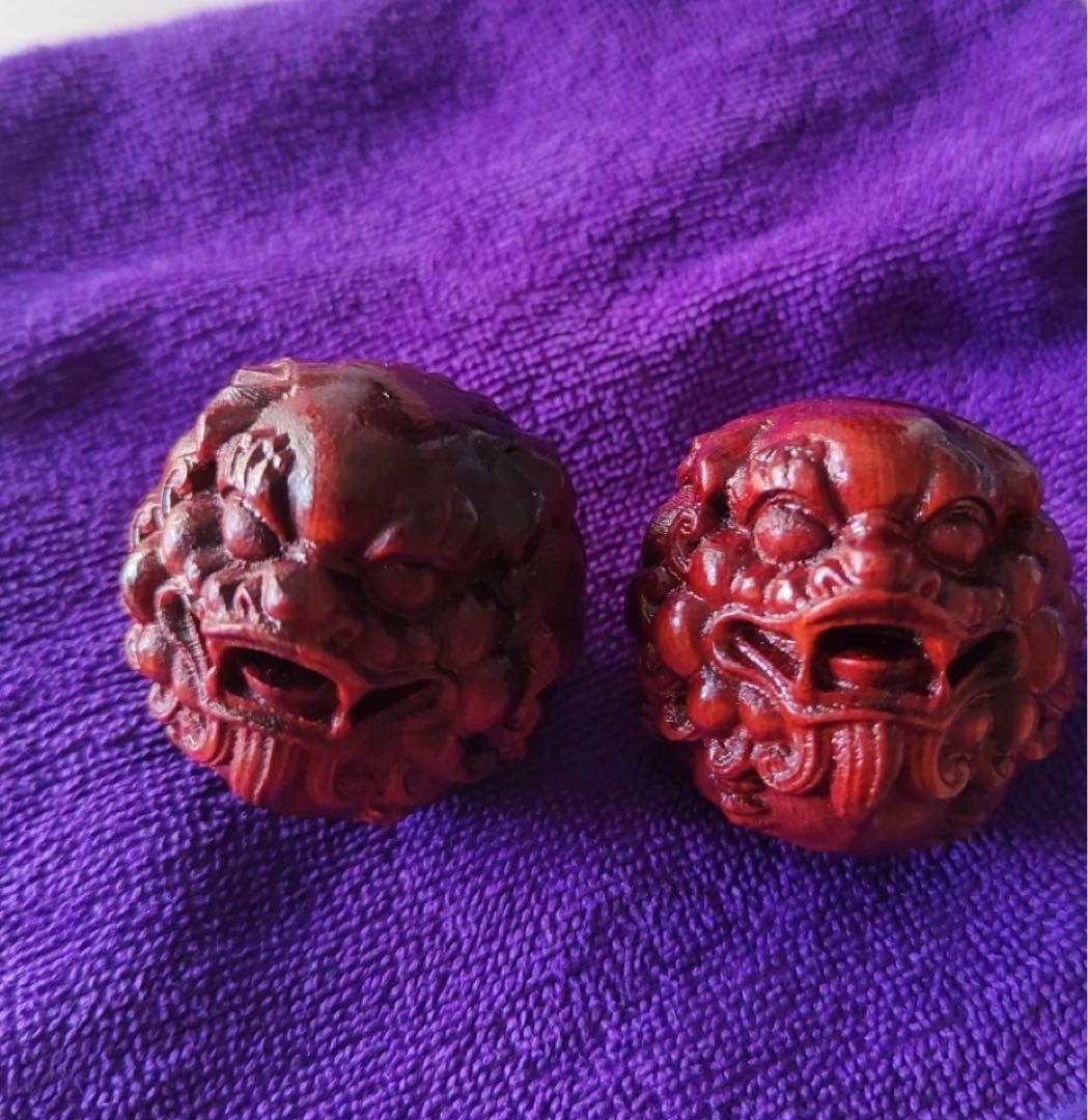 ブラジリアンローズウッド ドラゴン クレイビング デュオ スフィア セット