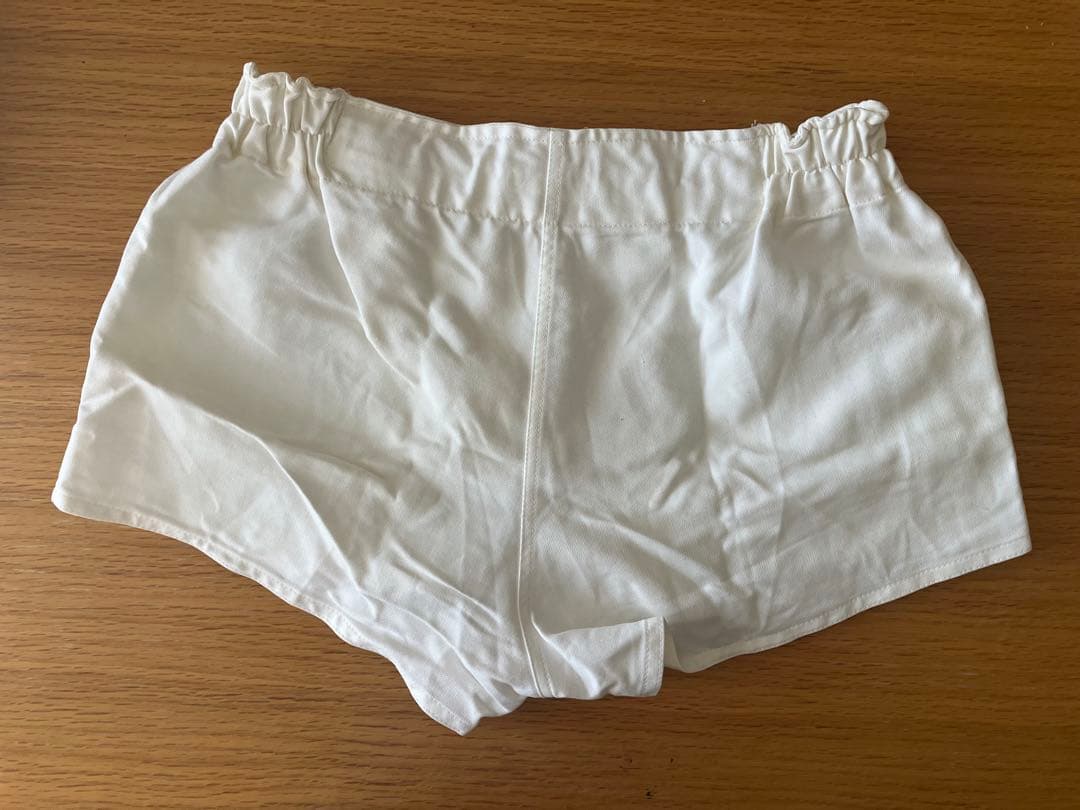 【貴重】アディダス／イングランド型ラグビーパンツ（白・中古）Mサイズ