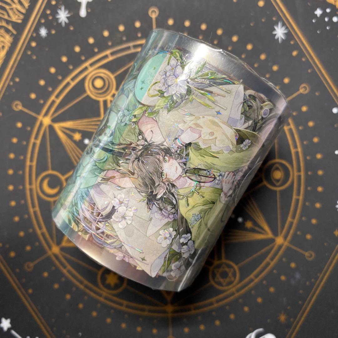 【H1】海外　10m巻　貝殻光マスキングテープ　人物系/装飾系/背景系