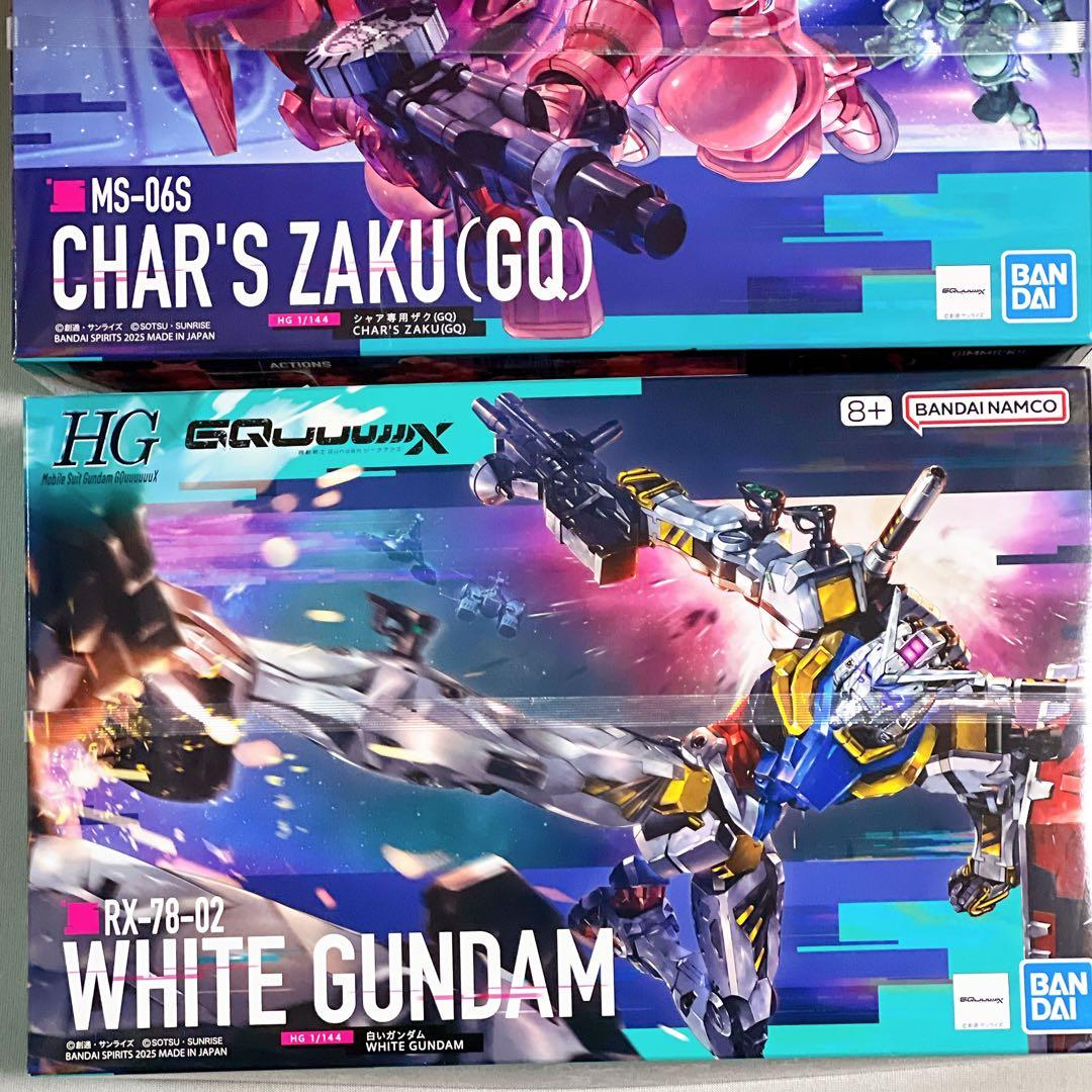 HG　白いガンダム　赤いガンダム　シャア専用ザク
