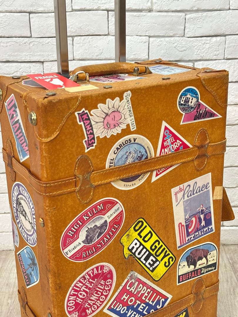 【東京都23区配送無料】スーツケース　旅行　トラベル　キャリーケース　ビンテージ