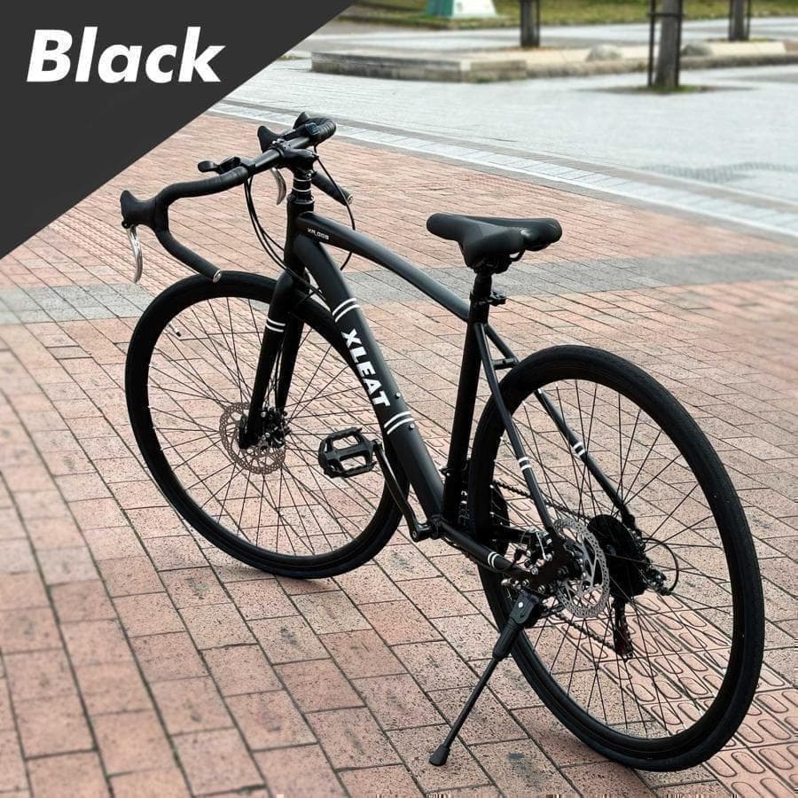 クロスバイク 自転車B1755 マウンテン ロードアウトドア ブラック