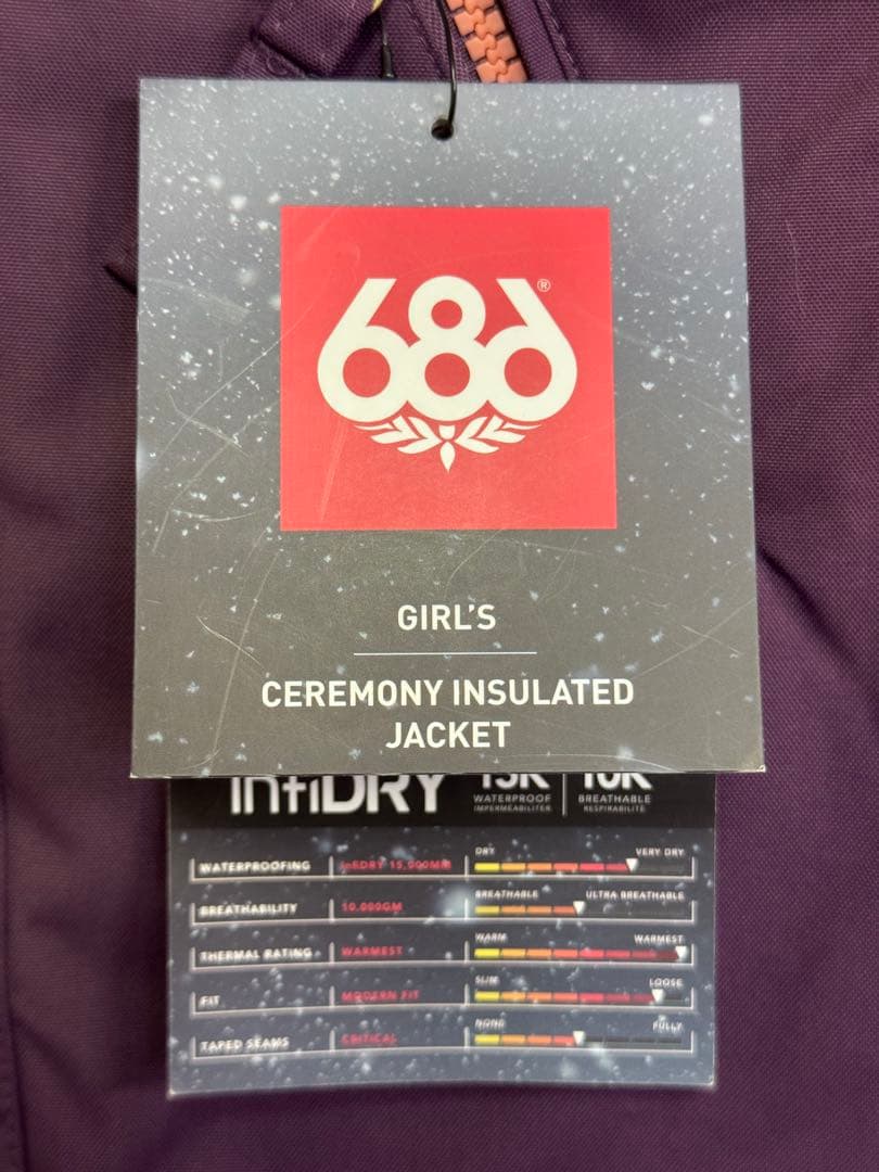 新品未使用686 キッズ用スノーボードジャケット 紫