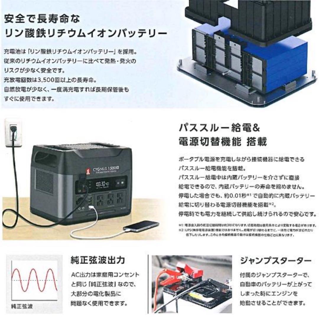 新品未使用！ MUSTTOOL ポータブル電源 CYGNUS 1500R
