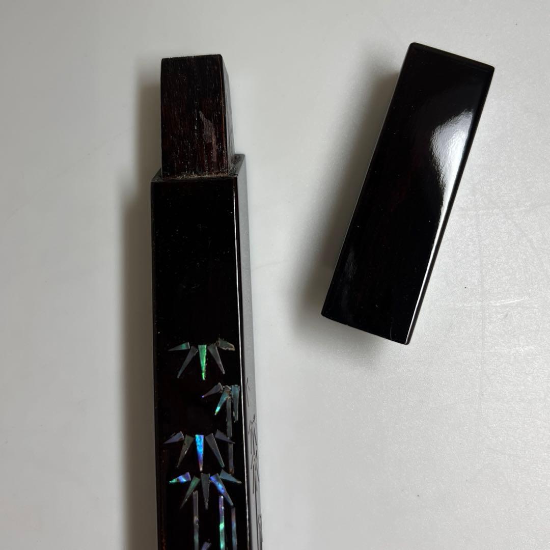 時代 螺鈿 香筒 28cm 東キ8-0124② タヒサ