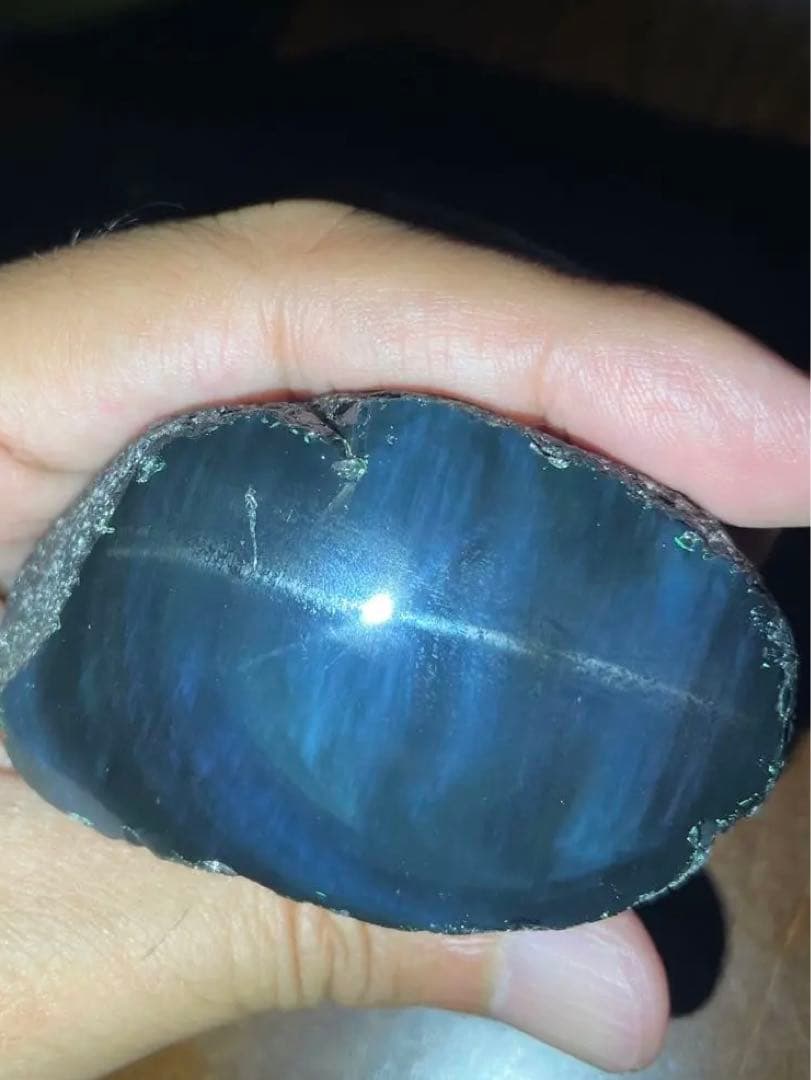 研磨品　十勝石玲瓏　ブルーオーロラ　レインボーオブシディアン