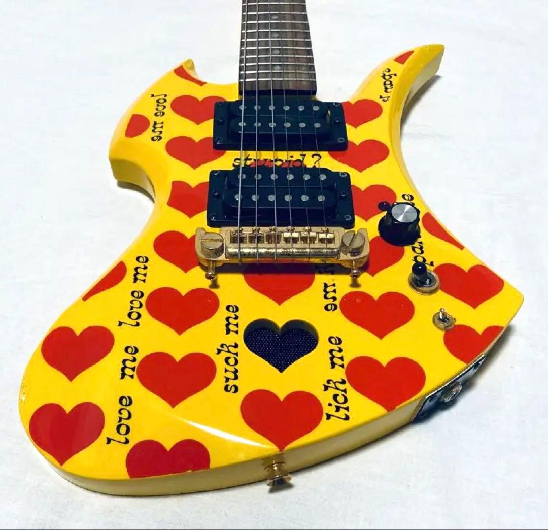 BURNY YH-JR hideモデル アンプ内蔵 モッキンバード ギター