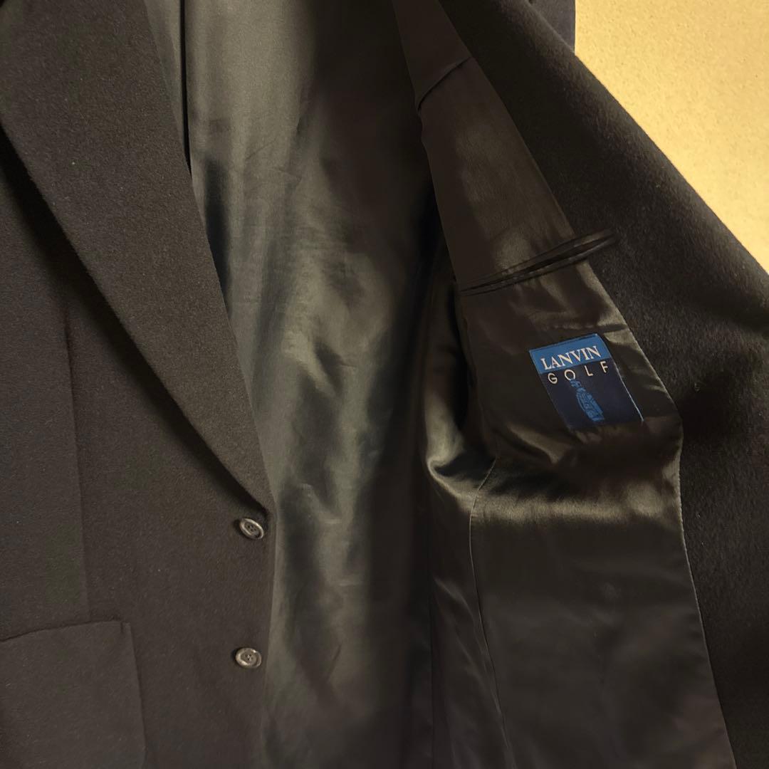 LANVIN GOLF アンゴラ混ジャケット　ブラック