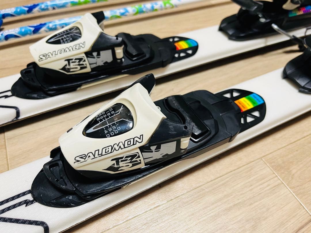 【子供スキーセット】SALOMON 130cm ブーツ ストック他 ケース付属
