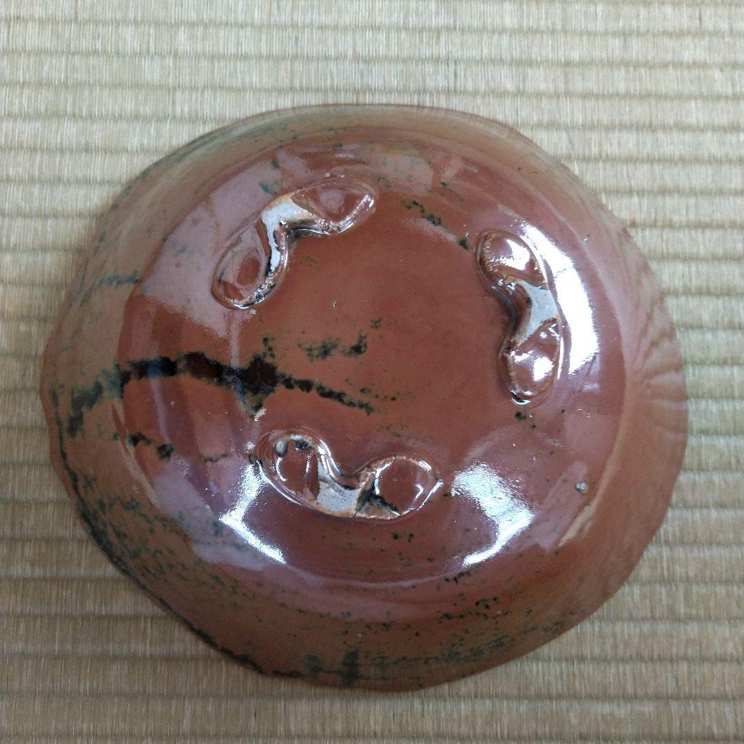 河井寛次郎　鐵釉鉢　河井紅葩識箱