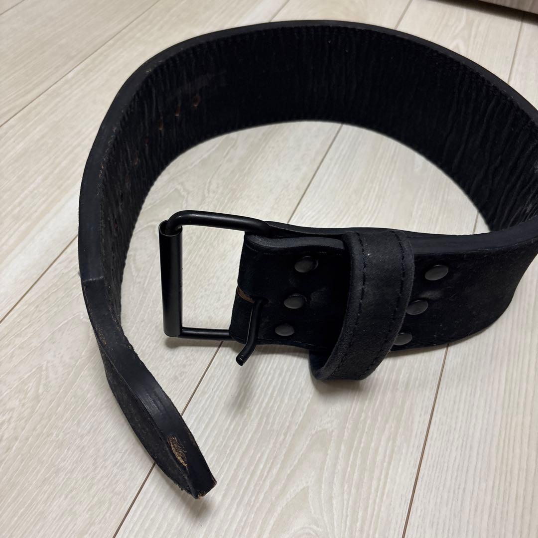 IRON TANK パワーベルト 黒 レザー