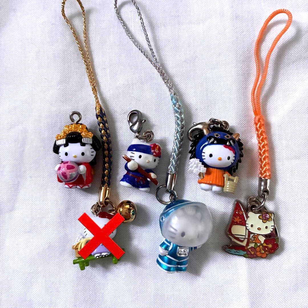 ハローキティ　キティちゃん　ご当地根付け　ストラップセット