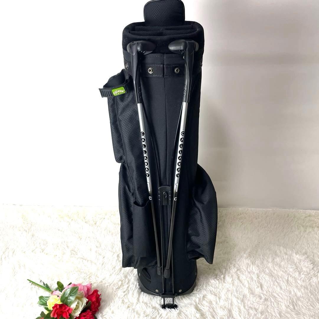 人気✨キャロウェイ スタンド式キャディバッグ 黒　フード付 超軽量 機能性◯