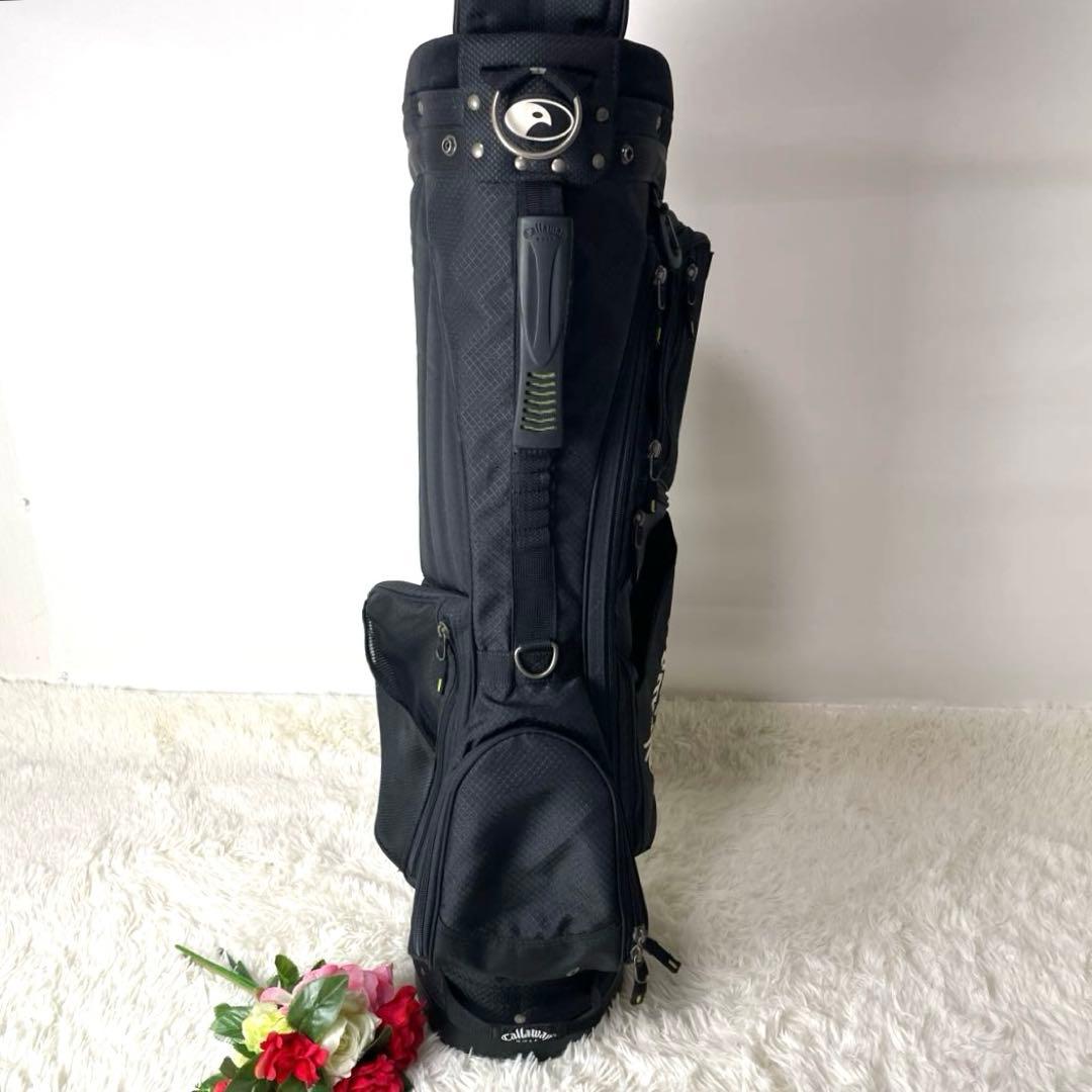 人気✨キャロウェイ スタンド式キャディバッグ 黒　フード付 超軽量 機能性◯