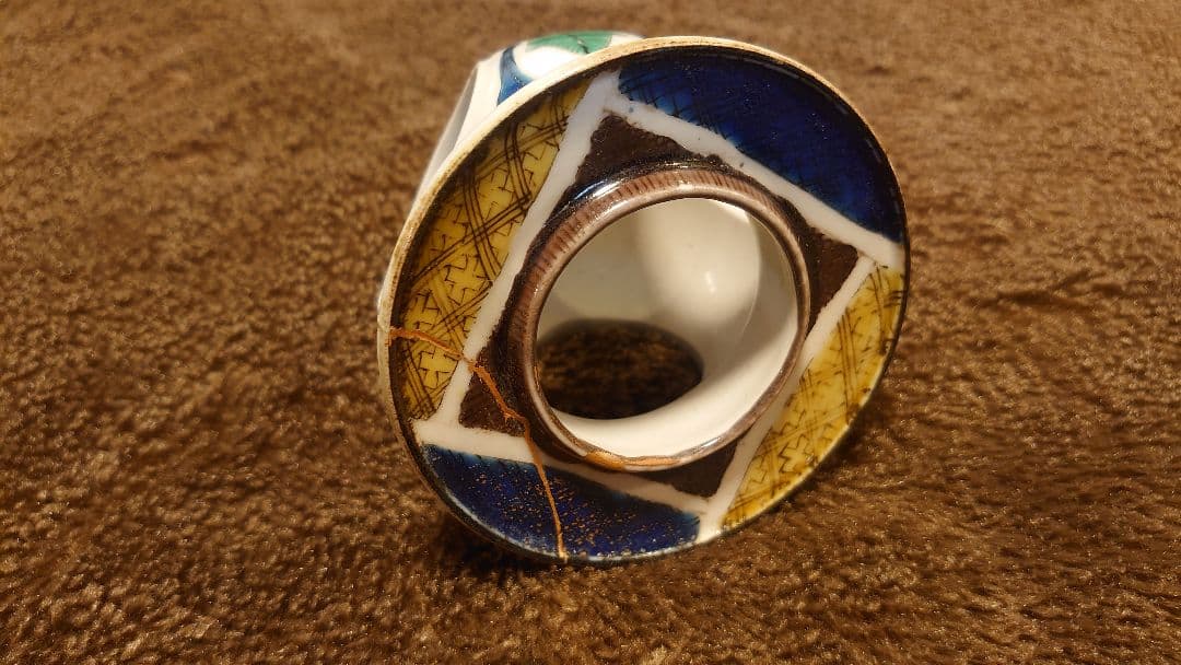 古九谷　九谷焼　吉田屋　杯台　図録掲載　同手　１客