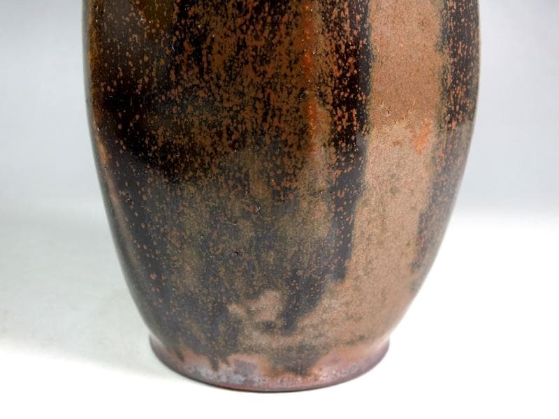 ☆ 利茶土ミルグリム 作 瀬戸釉六角花入 共箱 B2