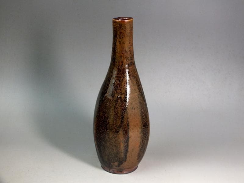 ☆ 利茶土ミルグリム 作 瀬戸釉六角花入 共箱 B2