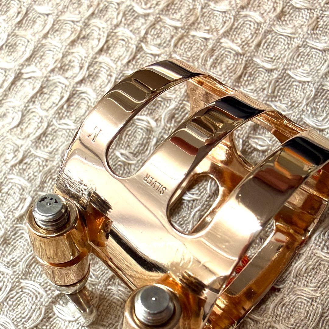 Wood Stone 総銀製PGP アルトサックスリガチャー Meyer用