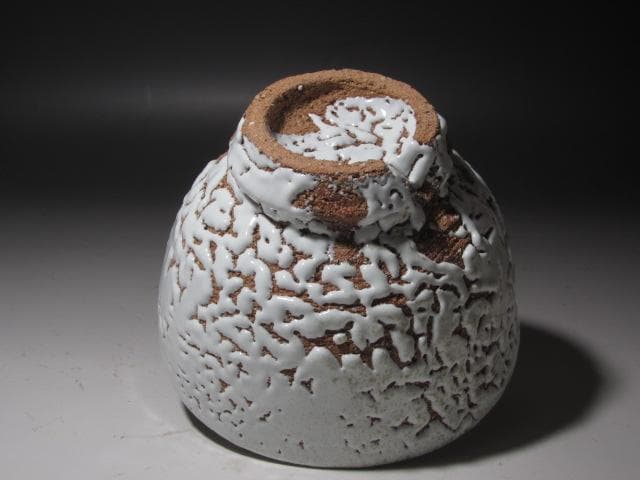 ☆十一代　三輪休雪　茶碗　松風　裏千家　十五代　鵬雲斎の花押☆y402