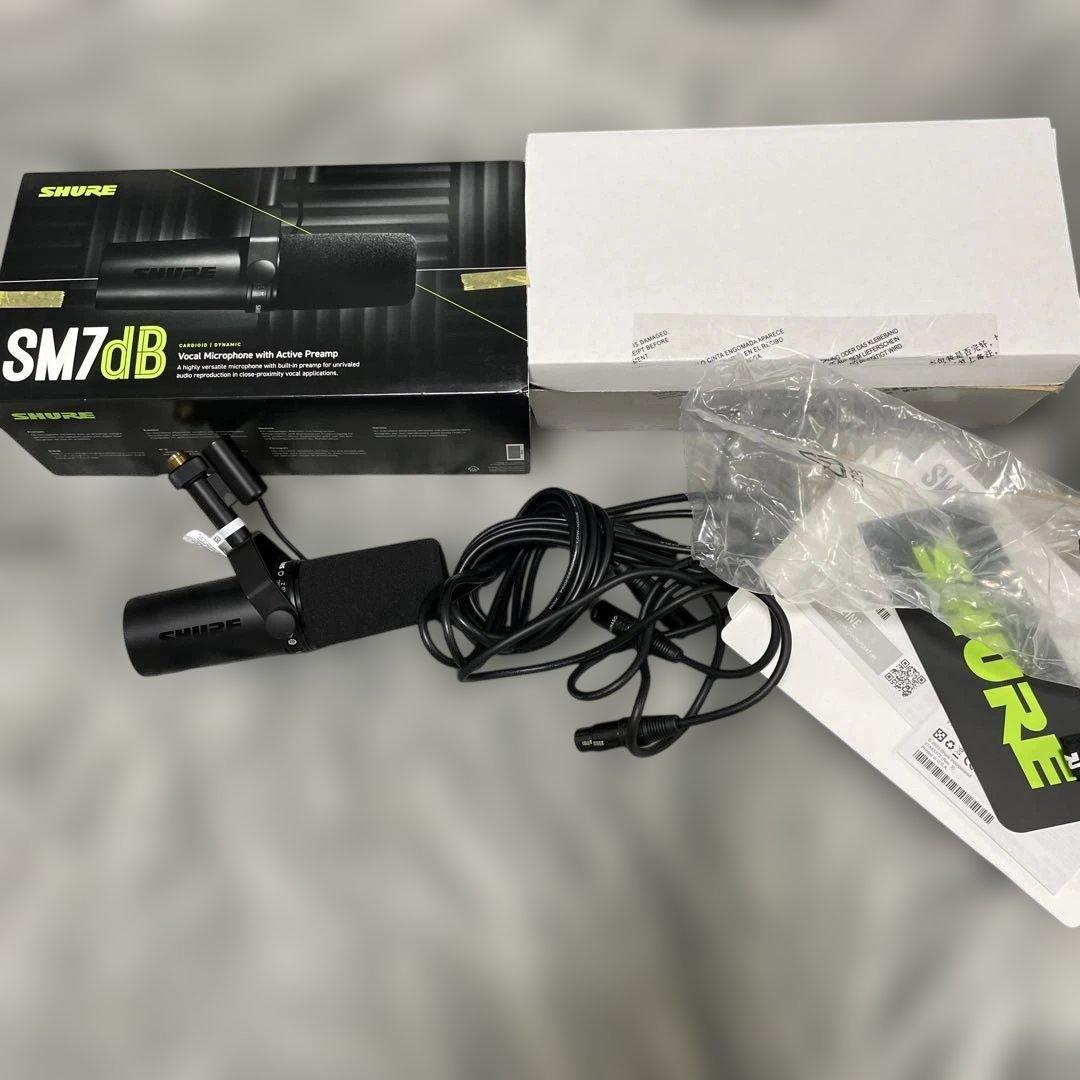 SHURE シュア ダイナミックマイク SM7dB ケーブ2本