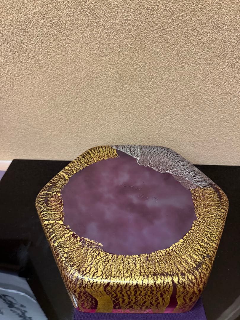 文化勲章　藤田喬平　手吹　飾筥　春千里　潤織箱