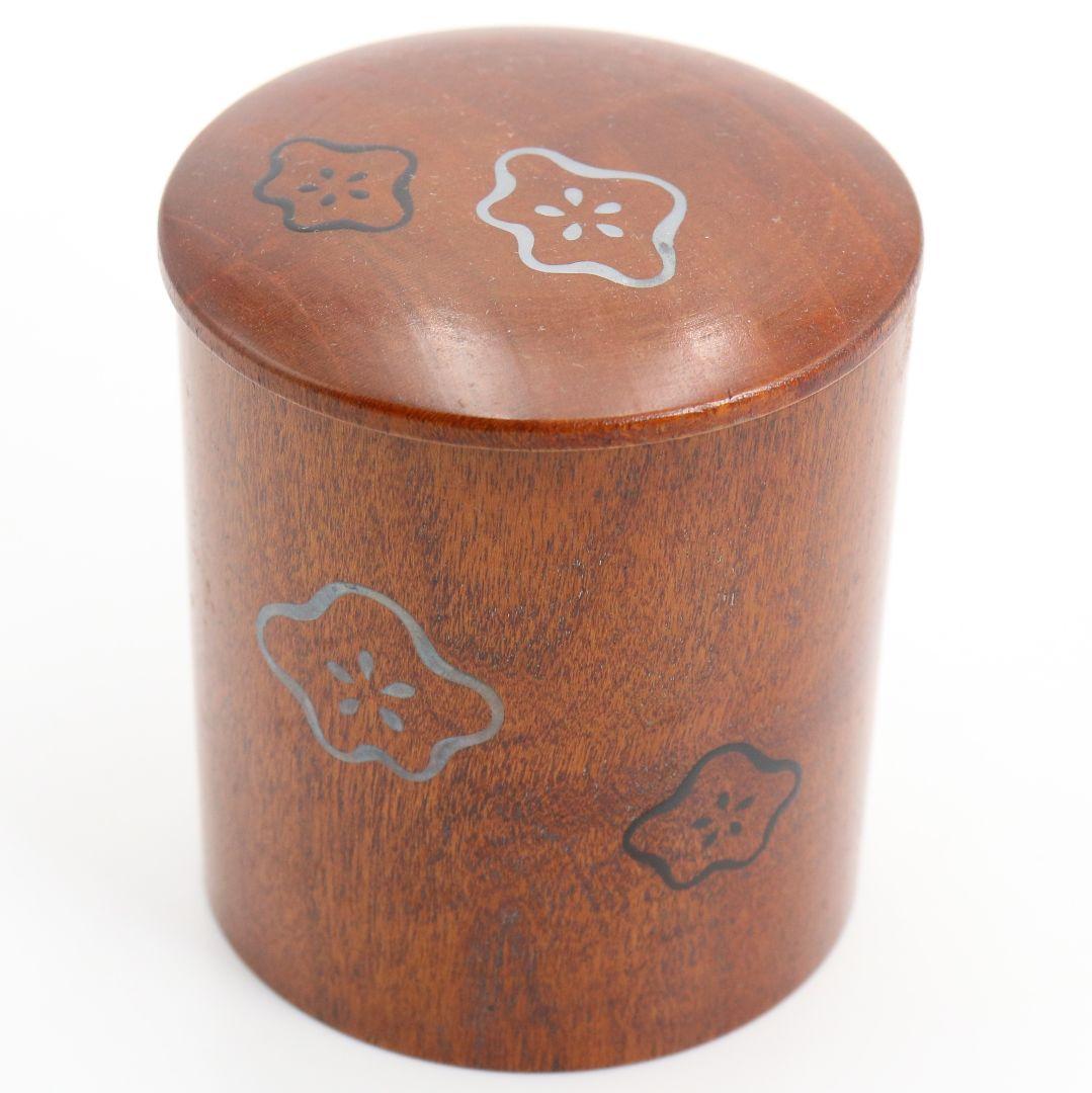 岡本陽斎作 即中斎好 桜蒔絵 金輪寺 薄茶器 茶道具 共箱　V919　N7