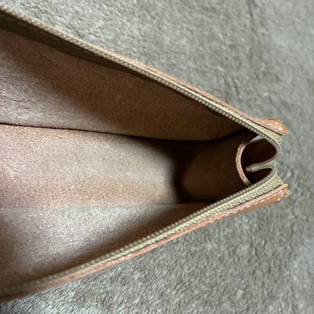 【未使用】IL BISONTE レザー ペンケース ヌメ　保存袋付き